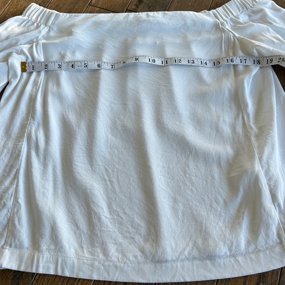 Club Monaco Yandel Off The Shoulder
Crepe Long Sleeve Blouse White Sz 12 - Picture 12 of 14